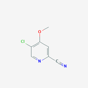 molecular formula C7H5ClN2O B13349631 5-Chloro-4-methoxypicolinonitrile 