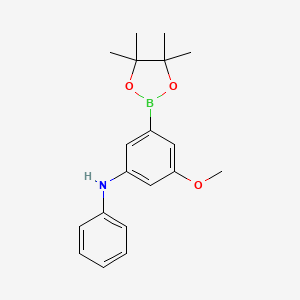 molecular formula C19H24BNO3 B13349644 3-methoxy-N-phenyl-5-(4,4,5,5-tetramethyl-1,3,2-dioxaborolan-2-yl)aniline CAS No. 883727-40-0