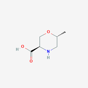 molecular formula C6H11NO3 B13349653 (3R,6R)-6-Methylmorpholine-3-carboxylic acid 