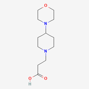 molecular formula C12H22N2O3 B13349678 3-(4-Morpholinopiperidin-1-yl)propanoic acid 