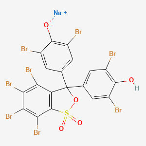 sodium;2,6-dibromo-4-[4,5,6,7-tetrabromo-3-(3,5-dibromo-4-hydroxyphenyl)-1,1-dioxo-2,1λ6-benzoxathiol-3-yl]phenolate