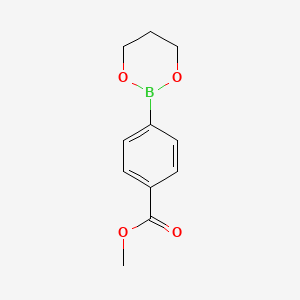 molecular formula C11H13BO4 B13349703 Methyl 4-(1,3,2-dioxaborinan-2-yl)benzoate 