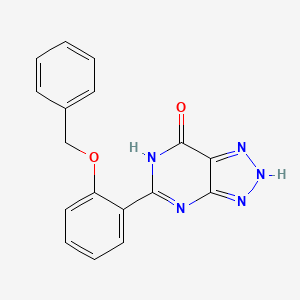 molecular formula C17H13N5O2 B13349718 5-(2-(Benzyloxy)phenyl)-1H-[1,2,3]triazolo[4,5-d]pyrimidin-7(4H)-one 