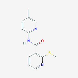 molecular formula C13H13N3OS B13349719 N-(5-Methylpyridin-2-yl)-2-(methylthio)nicotinamide 