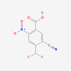 5-Cyano-4-(difluoromethyl)-2-nitrobenzoic acid