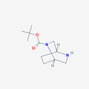 molecular formula C11H20N2O2 B13349747 (1R,4S)-tert-Butyl 2,5-diazabicyclo[2.2.2]octane-2-carboxylate 