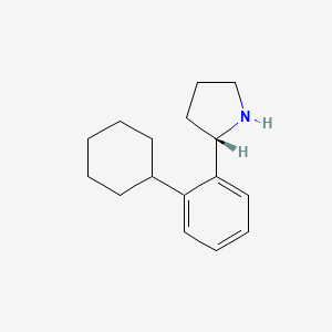 molecular formula C16H23N B13349777 (S)-2-(2-Cyclohexylphenyl)pyrrolidine 