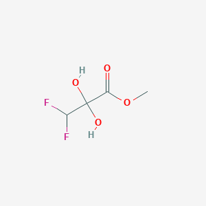 molecular formula C4H6F2O4 B13349803 Methyl 3,3-difluoro-2,2-dihydroxypropanoate 