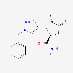 (2R,3R)-2-(1-Benzyl-1H-pyrazol-4-yl)-1-methyl-5-oxopyrrolidine-3-carboxamide