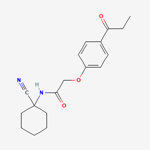 molecular formula C18H22N2O3 B13349806 N-(1-cyanocyclohexyl)-2-(4-propanoylphenoxy)acetamide CAS No. 791135-99-4