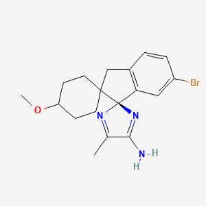 molecular formula C18H22BrN3O B13349826 (1S,1'S,4R)-6'-bromo-4-methoxy-5''-methyl-3'H-dispiro[cyclohexane-1,2'-indene-1',2''-imidazol]-4''-amine 