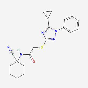 N-(1-Cyanocyclohexyl)-2-((5-cyclopropyl-1-phenyl-1H-1,2,4-triazol-3-yl)thio)acetamide