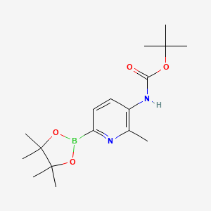 molecular formula C17H27BN2O4 B13349849 tert-Butyl (2-methyl-6-(4,4,5,5-tetramethyl-1,3,2-dioxaborolan-2-yl)pyridin-3-yl)carbamate 