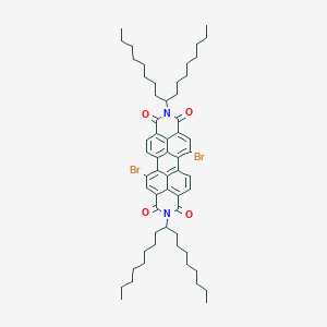 molecular formula C58H76Br2N2O4 B13349860 11,22-dibromo-7,18-di(heptadecan-9-yl)-7,18-diazaheptacyclo[14.6.2.22,5.03,12.04,9.013,23.020,24]hexacosa-1(22),2,4,9,11,13(23),14,16(24),20,25-decaene-6,8,17,19-tetrone 