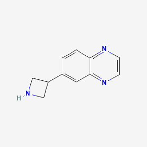 molecular formula C11H11N3 B13349876 6-(Azetidin-3-yl)quinoxaline 