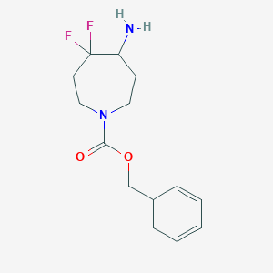 molecular formula C14H18F2N2O2 B13349901 Benzyl 5-amino-4,4-difluoroazepane-1-carboxylate 