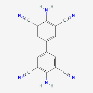 molecular formula C16H8N6 B13349920 4,4'-Diamino-[1,1'-biphenyl]-3,3',5,5'-tetracarbonitrile 