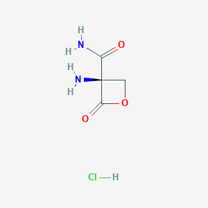 (R)-3-Amino-2-oxooxetane-3-carboxamide hydrochloride