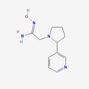 molecular formula C11H16N4O B13350022 N'-Hydroxy-2-(2-(pyridin-3-yl)pyrrolidin-1-yl)acetimidamide 