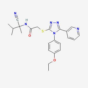 N-(1-cyano-1,2-dimethylpropyl)-2-{[4-(4-ethoxyphenyl)-5-(pyridin-3-yl)-4H-1,2,4-triazol-3-yl]sulfanyl}acetamide