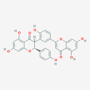 2-(3-((2R,3S)-5,7-Dihydroxy-2-(4-hydroxyphenyl)-4-oxochroman-3-yl)-4-hydroxyphenyl)-5,7-dihydroxy-4H-chromen-4-one