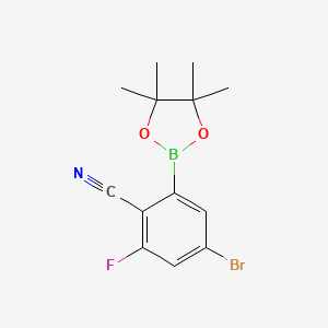 4-Bromo-2-fluoro-6-(4,4,5,5-tetramethyl-1,3,2-dioxaborolan-2-yl)benzonitrile