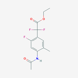 Ethyl 2-(4-acetamido-2-fluoro-5-methylphenyl)-2,2-difluoroacetate