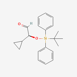 molecular formula C21H26O2Si B13350096 (S)-2-((tert-Butyldiphenylsilyl)oxy)-2-cyclopropylacetaldehyde 