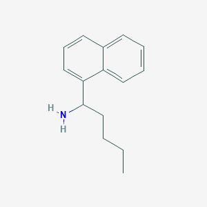 molecular formula C15H19N B13350097 1-(Naphthalen-1-yl)pentan-1-amine 