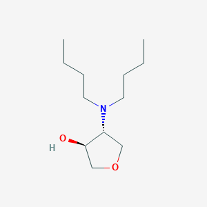 molecular formula C12H25NO2 B13350103 (3S,4R)-4-(dibutylamino)oxolan-3-ol 