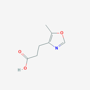 molecular formula C7H9NO3 B13350119 3-(5-Methyloxazol-4-yl)propanoic acid 