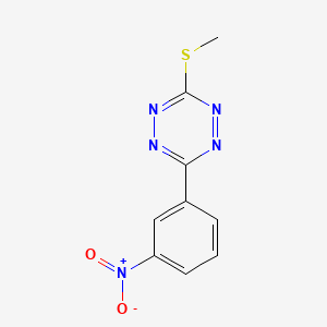 molecular formula C9H7N5O2S B13350184 3-(Methylthio)-6-(3-nitrophenyl)-1,2,4,5-tetrazine 