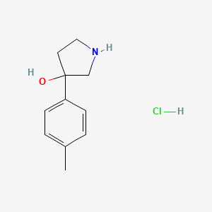 molecular formula C11H16ClNO B1335020 3-p-Tolyl-pyrrolidin-3-ol hydrochloride CAS No. 67465-16-1