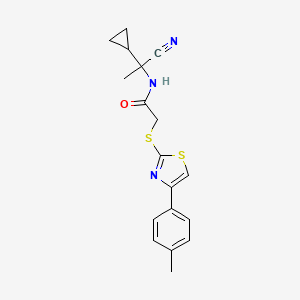 N-(1-Cyano-1-cyclopropylethyl)-2-((4-(p-tolyl)thiazol-2-yl)thio)acetamide