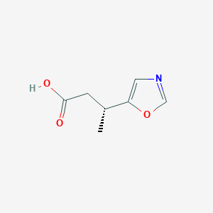 molecular formula C7H9NO3 B13350236 (R)-3-(Oxazol-5-yl)butanoic acid 