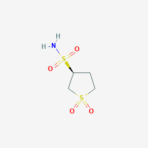 molecular formula C4H9NO4S2 B13350240 (S)-Tetrahydrothiophene-3-sulfonamide 1,1-dioxide 