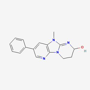 molecular formula C16H16N4O B13350242 8-methyl-5-phenyl-1,3,8,10-tetrazatricyclo[7.4.0.02,7]trideca-2(7),3,5,9-tetraen-11-ol 