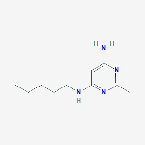 molecular formula C10H18N4 B13350267 2-methyl-N4-pentylpyrimidine-4,6-diamine 