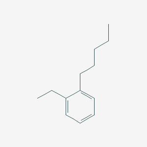 molecular formula C13H20 B13350284 Benzene, 1-ethyl-2-pentyl 