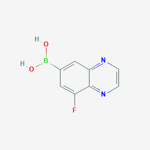 molecular formula C8H6BFN2O2 B13350293 8-Fluoroquinoxalin-6-ylboronic acid 