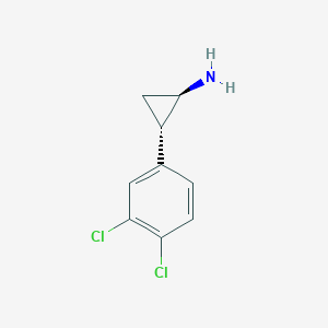 molecular formula C9H9Cl2N B13350294 (1R,2S)-2-(3,4-Dichlorophenyl)cyclopropan-1-amine 