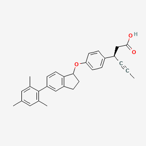 (3R)-3-(4-((5-Mesityl-2,3-dihydro-1H-inden-1-yl)oxy)phenyl)hex-4-ynoic acid