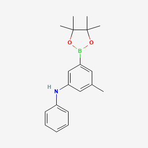 molecular formula C19H24BNO2 B13350325 3-methyl-N-phenyl-5-(4,4,5,5-tetramethyl-1,3,2-dioxaborolan-2-yl)aniline CAS No. 651014-84-5