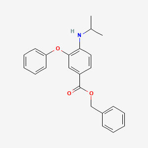 molecular formula C23H23NO3 B13350338 Benzyl 4-(isopropylamino)-3-phenoxybenzoate 