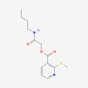 molecular formula C13H18N2O3S B13350344 2-(Butylamino)-2-oxoethyl 2-(methylthio)nicotinate 