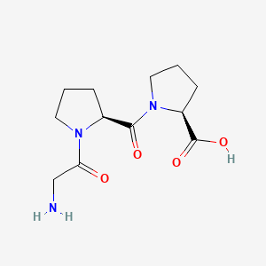 molecular formula C12H19N3O4 B1335036 Glycine-proline-proline polymer CAS No. 26655-82-3