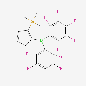 {2-[Bis(pentafluorophenyl)boranyl]cyclopenta-1,4-dien-1-yl}(trimethyl)silane