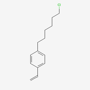 molecular formula C14H19Cl B13350387 1-(6-Chlorohexyl)-4-vinylbenzene 