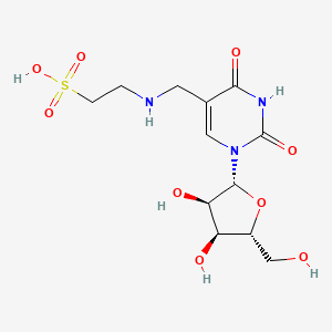 2-(((1-((2R,3R,4S,5R)-3,4-Dihydroxy-5-(hydroxymethyl)tetrahydrofuran-2-yl)-2,4-dioxo-1,2,3,4-tetrahydropyrimidin-5-yl)methyl)amino)ethanesulfonic acid