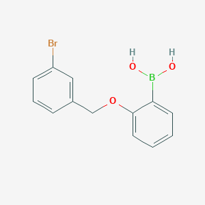 molecular formula C13H12BBrO3 B13350431 (2-((3-Bromobenzyl)oxy)phenyl)boronic acid CAS No. 871126-10-2